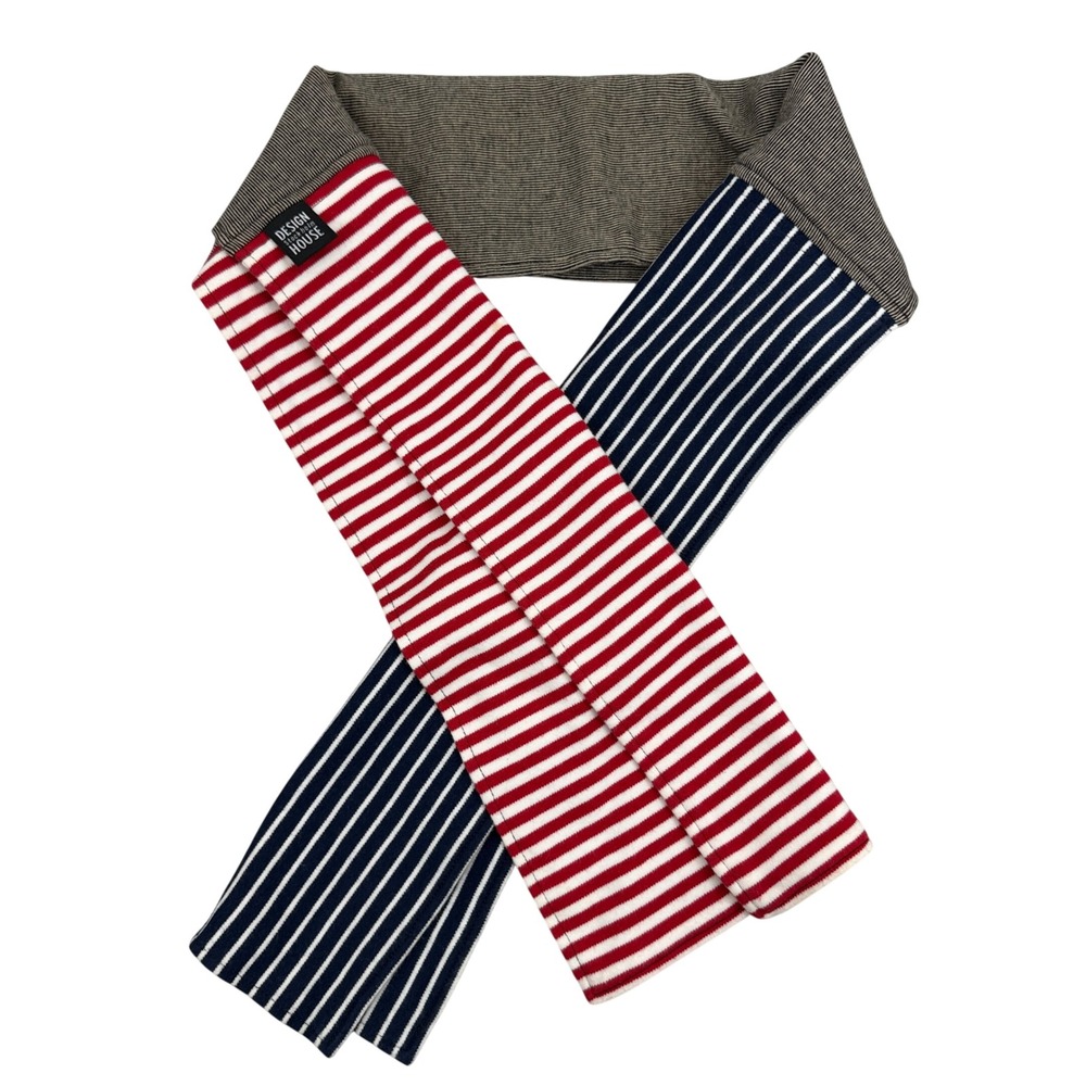 Design House Stockholm Scarf Unisex OS Multicolor Striped Ribbed Knit Colorblock